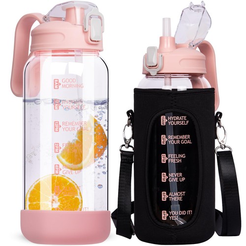Water bottle glass with - 1.5l,