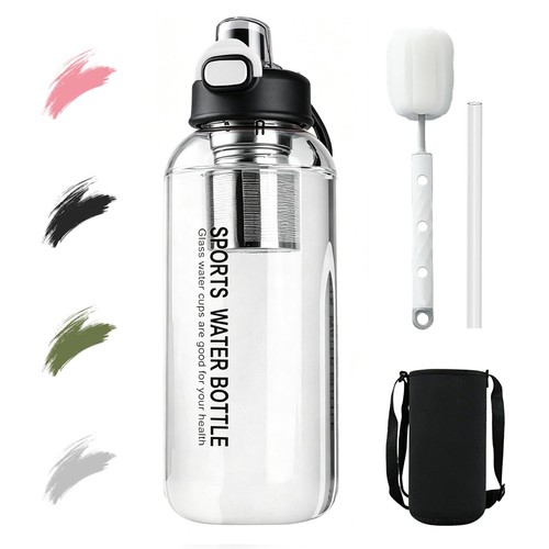 Water bottle glass - water, 1.5