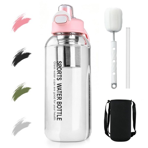 Water bottle glass - water,