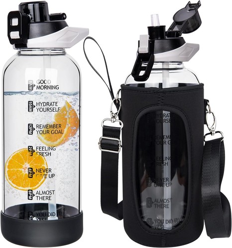 Large glass water bottle - 1.5l,
